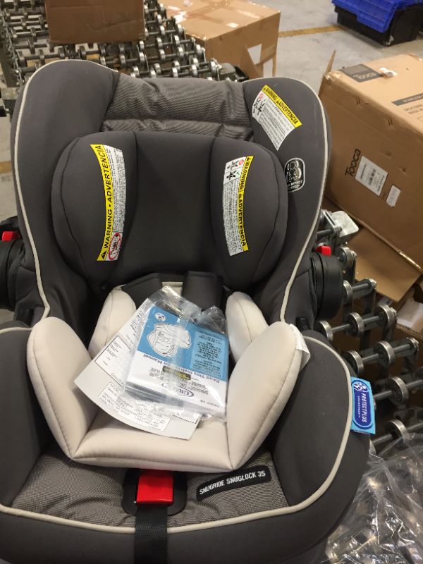 Photo 3 of Graco SnugRide SnugLock 35 Elite Infant Car Seat, Oakley Gray