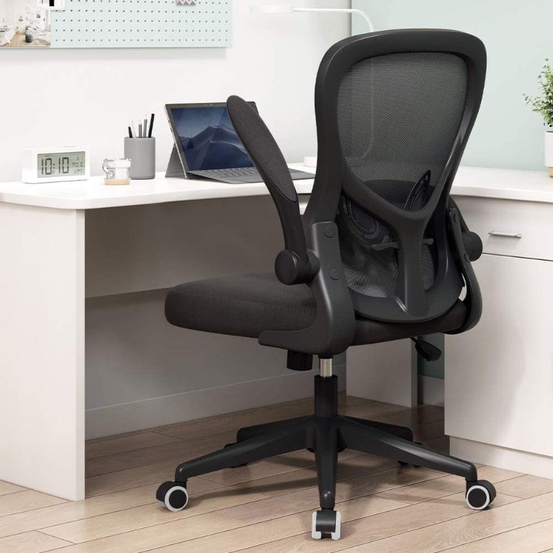 Photo 1 of Hbada Office Chair, Ergonomic Desk Chair, Computer Mesh Chair with Lumbar Support and Flip-up Arms,Black
