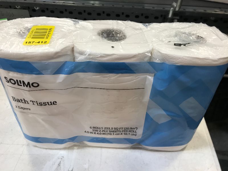 Photo 2 of Amazon Brand - Solimo 6 rolls of Toilet Paper