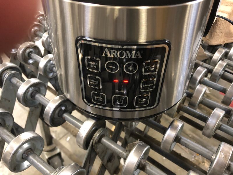 Photo 1 of Aroma Digital Rice Cooker and Food Steamer, Silver, 8 Cup
