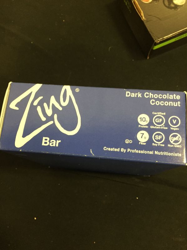 Photo 6 of Zing Plant Based Protein Bar | Dark Chocolate Coconut , 12 Count | Macaroon Style Shaved Coconut | 11g Protein and 3g Fiber | Vegan, Gluten Free, Non GMO | Created by Professional Nutritionists
exp oct 20 2021 (factory sealed)