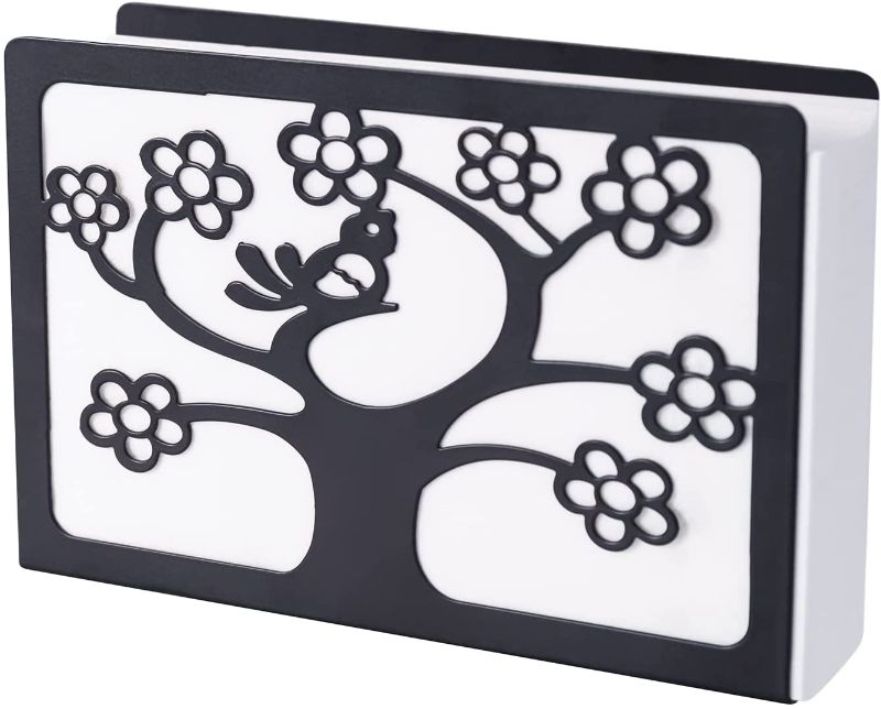 Photo 1 of 2 pack - Black Napkin holder for table,Kitchen?Coffee shop etc,Decorative napkin holder for multiple occasions?Upright Paper Napkin Dispenser
