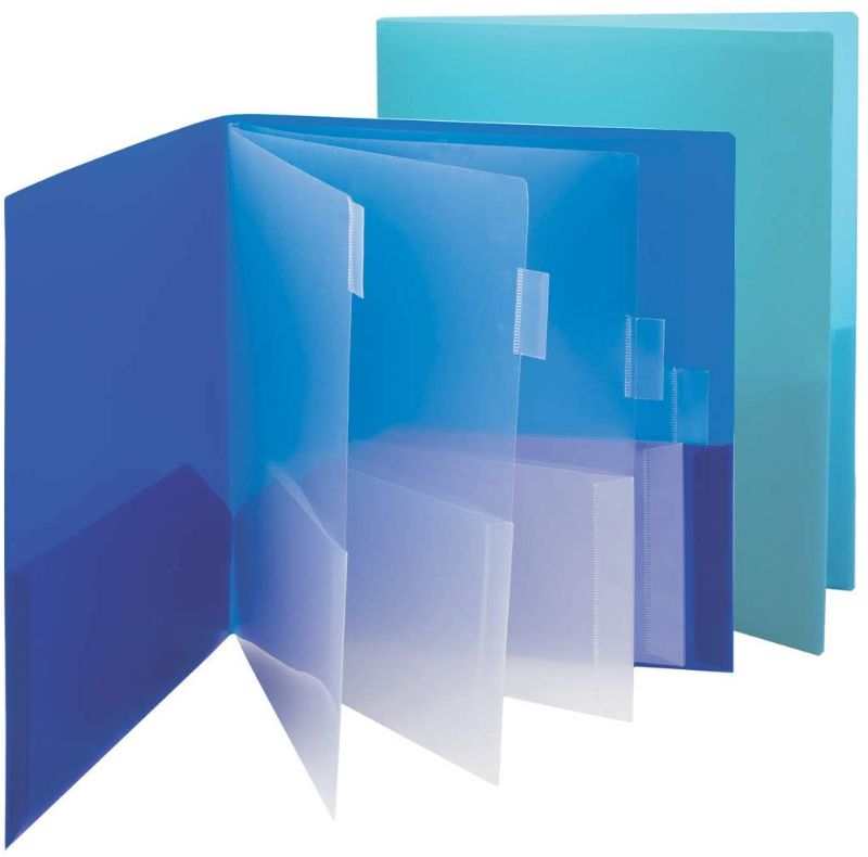 Photo 1 of 10-Pocket Organizer, Letter Size, 2 per Pack, 1 Each of Dark Blue and Teal (89204)