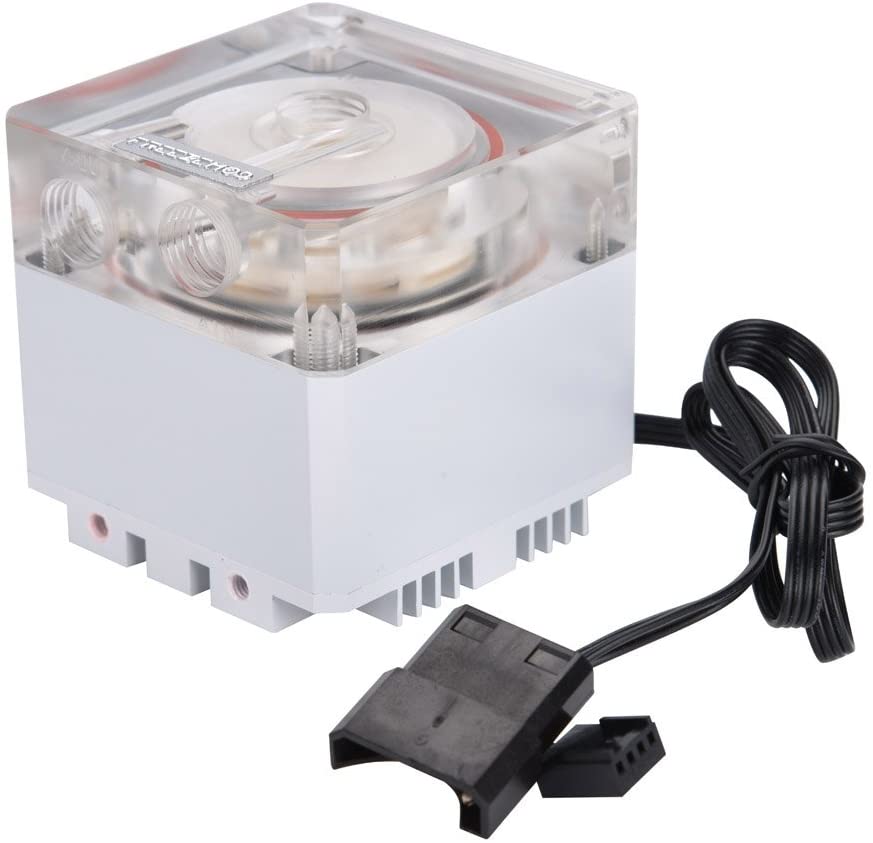 Photo 1 of Low Noise CPU Water Cooling Pump 3000RPM Fast Heat Dissipation Computer Pump Tank for Desktop Computer Cool System (White)
