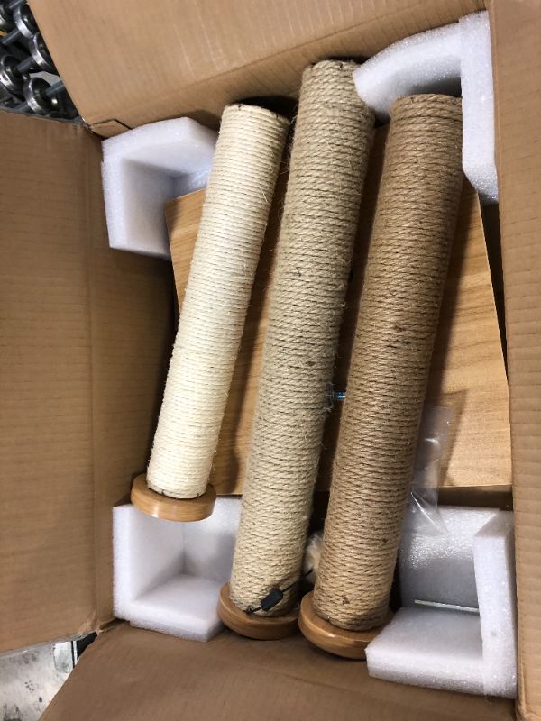 Photo 2 of Cat Triple Scratching Posts Beige Pet Supplies Amazon Basics Cat Scratching P23ost with Toy

