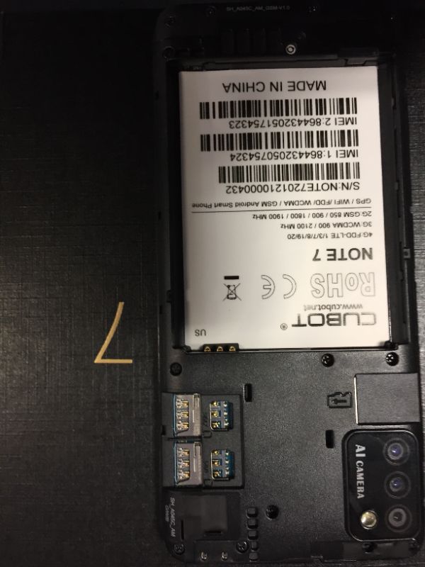 Photo 1 of android smart phone with no sim card