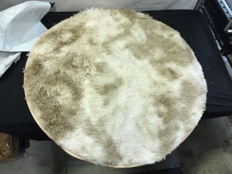 Photo 1 of 2x Round Faux Fur Bathroom Rug 32" 