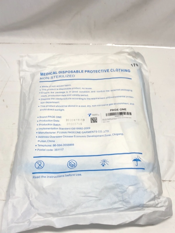 Photo 1 of MEDICAL DISPOSABLE PROTECTIVE CLOTHING 