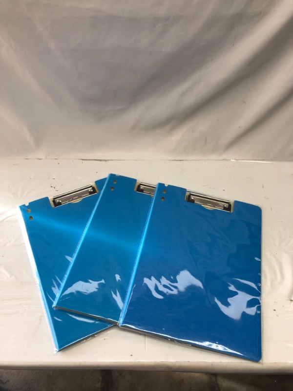 Photo 1 of 3 PACK FOLDABLE CLIPBOARD BLUE