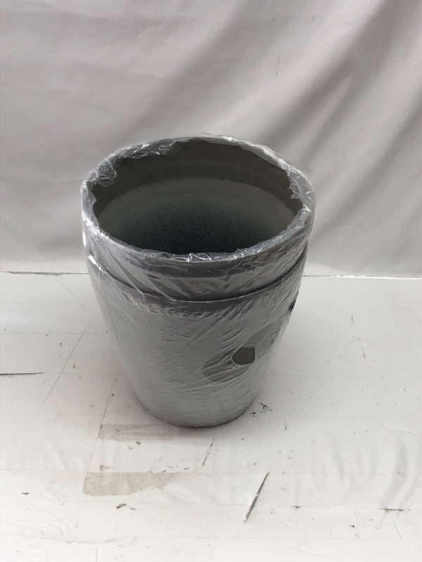 Photo 1 of 2 PACK GREY PLANT POTS WITH DRAIN HOLE 