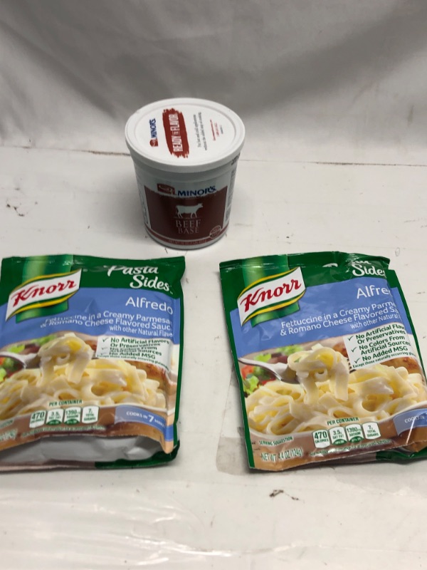 Photo 1 of BEEF BASE AND 2 PACK ALFREDO PASTA 