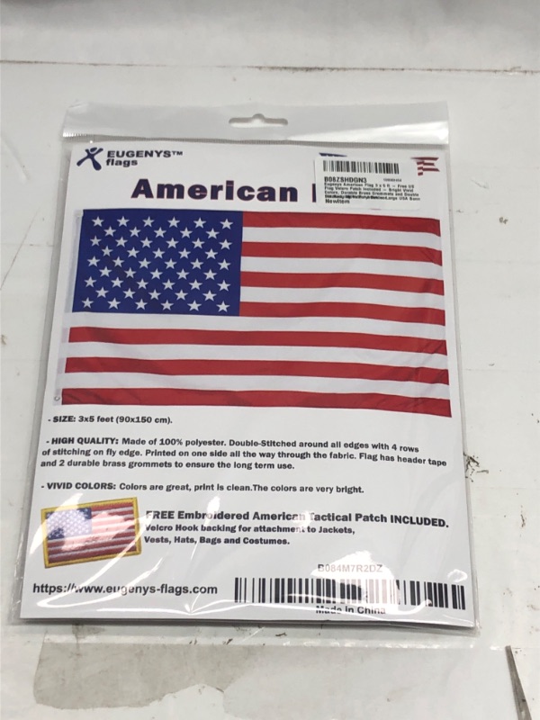 Photo 1 of AMERICAN FLAG WITH BADGE 3 FEET X 5 FEET 