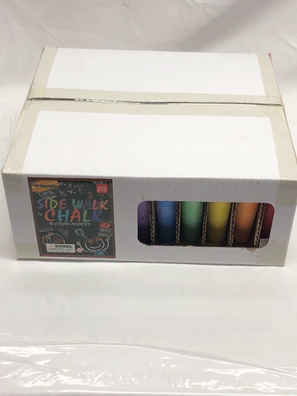 Photo 1 of 100 PACK 10 ASSORTED COLORS SIDEWALK CHALK 