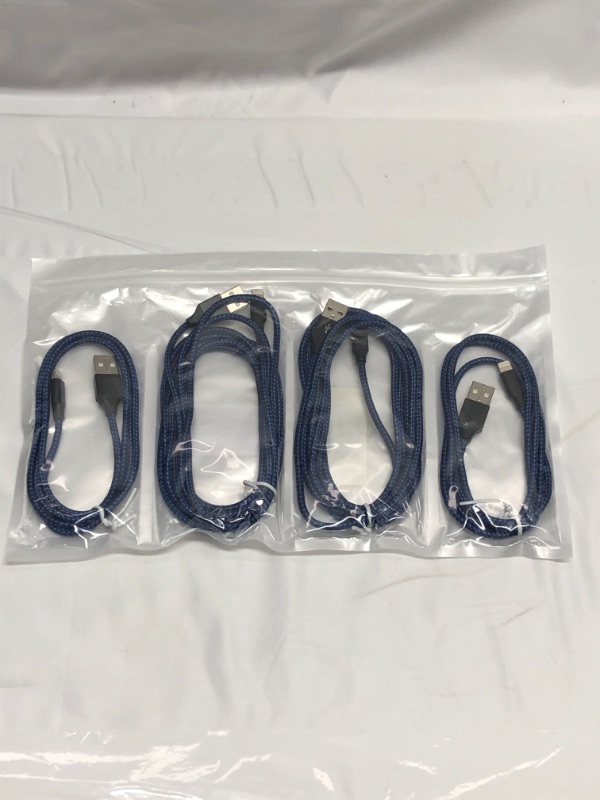 Photo 1 of USB-C TO LIGHTING CHARGING CABLE 4 PACK BLUE