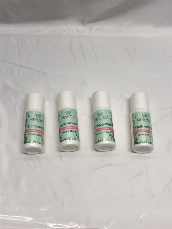 Photo 1 of 4 PACK LIQUID MONOMER PROFESSIONAL ACRYLIC NAIL SYSTEM 2.7 FL OZ PER CAN 