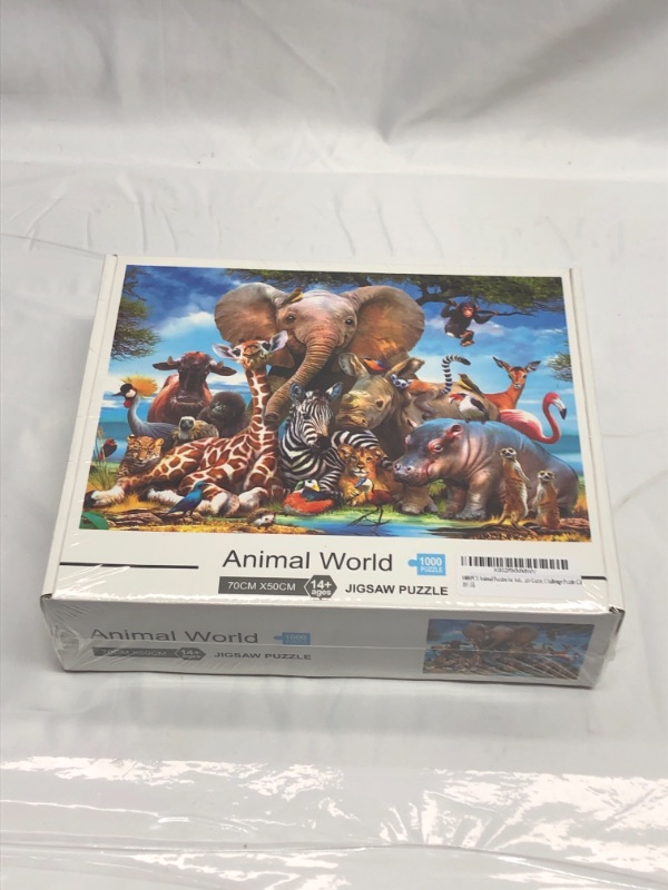 Photo 1 of 1000 PIECE JIGSAW PUZZLE ANIMAL WORLD 