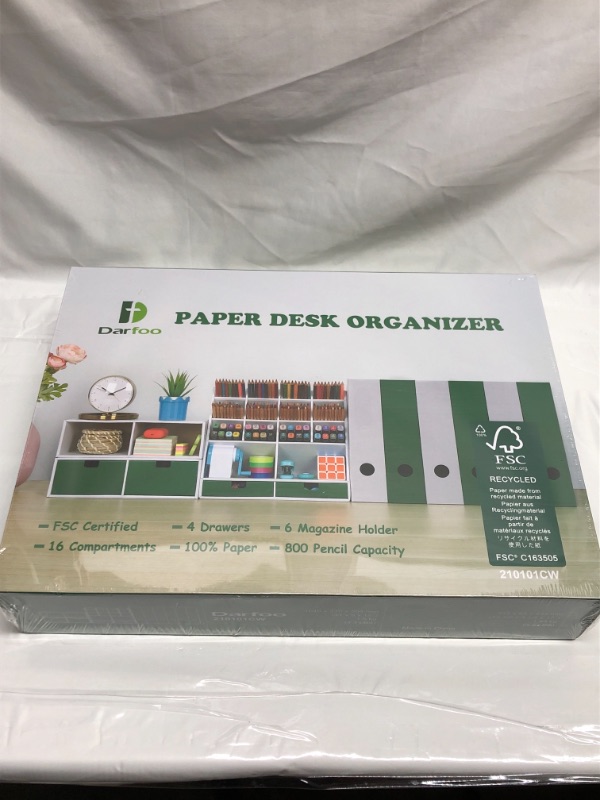 Photo 1 of PAPER DESK ORGANIZER GREEN 