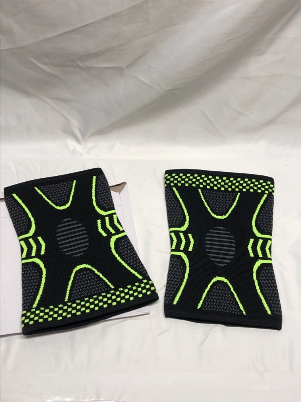 Photo 1 of 2 PACK KNEE COMPRESSION BRACE GREEN SIZE LARGE 