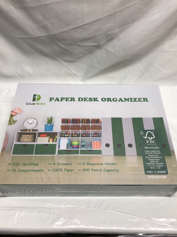 Photo 1 of PAPER DESK ORGANIZER GREEN