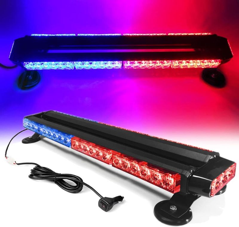 Photo 3 of 26" 54 LED 7 Flash Mode Traffic Advisor Double Side Emergency Warning Security Vehicle Roof Top Strobe Light Bar with Magnetic Base 
*** color is unknown***
***stock photo is for color reference only*** 