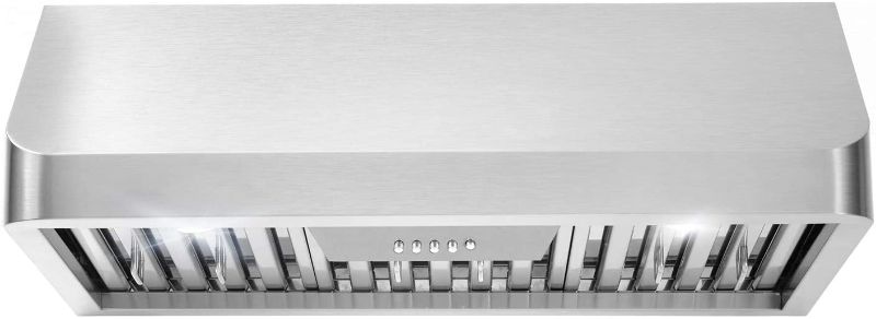 Photo 1 of Cosmo QB75 30 in. Under Cabinet Range Hood with Push Button Controls, Permanent Filters, LED Lights, Convertible from Ducted to Ductless (Kit Not Included) in Stainless Steel
