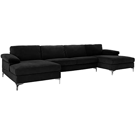 Photo 1 of BOX 2 OF 3 
Black sectional couch 