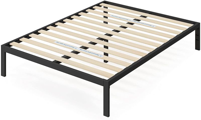 Photo 1 of ZINUS Mia Metal Platform Bed Frame / Wood Slat Support / No Box Spring Needed / Easy Assembly, Black, Full
