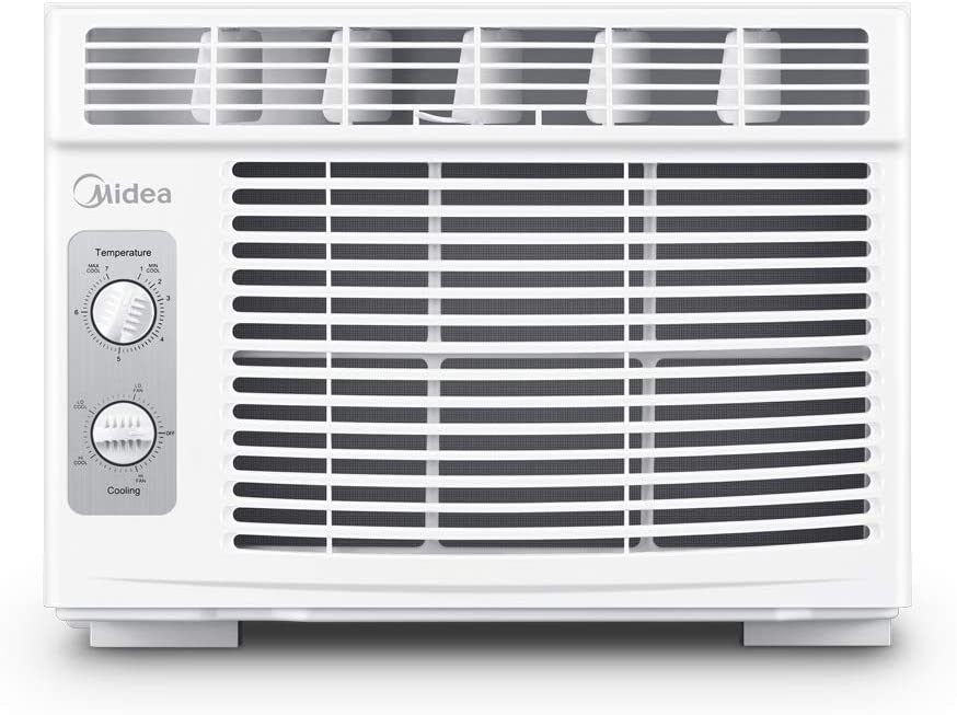 Photo 1 of MIDEA 5,000 BTU EasyCool Window Air Conditioner and Fan-Cools Up to 150 Square Feet with Easy to Use Mechanical Controls and A Reusable Filter, 5000, White
