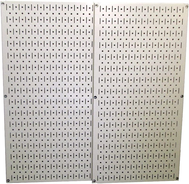 Photo 1 of Beige Metal Pegboard by Wall Control - 2 Pack