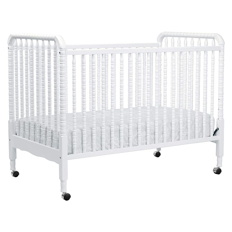 Photo 1 of DaVinci Jenny Lind 3-in-1 Convertible Crib in White - 4 Adjustable Mattress Positions, Greenguard Gold
