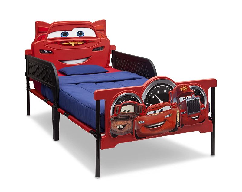 Photo 1 of Delta Children Plastic 3D-Footboard Twin Bed, Disney/Pixar Cars
Size:43x33.5x78.5 Inch (Pack of 1)
Color:Cars