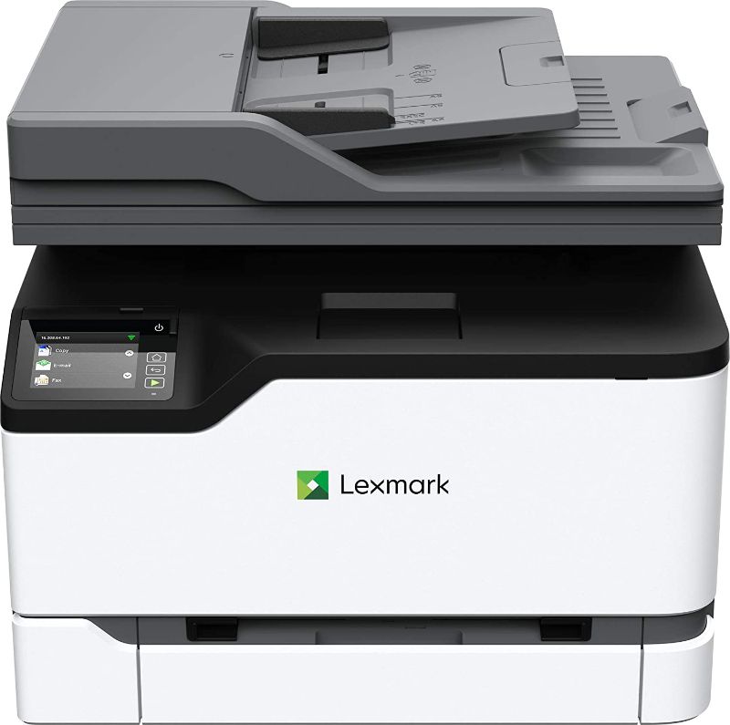 Photo 1 of DOES NOT TURN ON
Lexmark MC3326adwe Color Multifunction Laser Printer with Print, Copy, Fax, Scan and Wireless Capabilities, Two-Sided Printing with Full-Spectrum Security and Prints Up to 26 ppm (40N9060)
