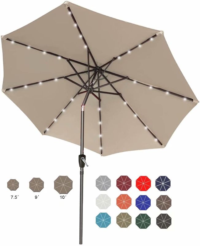 Photo 1 of ABCCANOPY 11FT Patio Umbrella Ourdoor Solar Umbrella LED Umbrellas with 32LED Lights