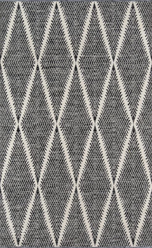 Photo 1 of 3'6"X5'6" Geometric Accent Rug Black - Erin Gates By Momeni