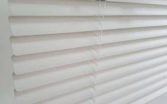 Photo 1 of Alabaster Cordless 1 in. Vinyl Mini Blind - 32 in. W x 64 in. L
AND
White Cordless 1 in. Vinyl Mini Blind - 36 in. W x 72 in. L
