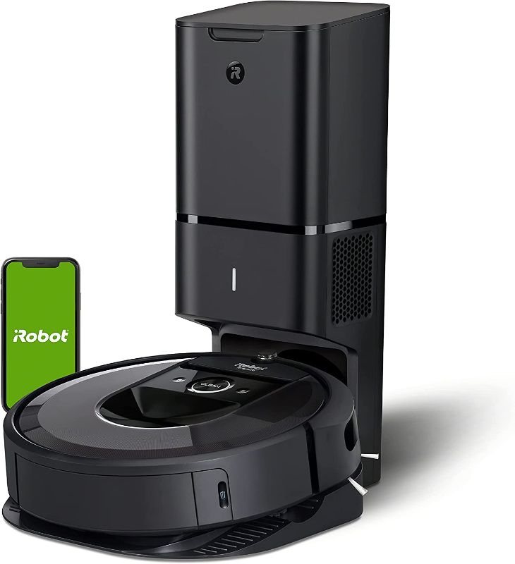 Photo 1 of iRobot Roomba i7+ (7550) Robot Vacuum with Automatic Dirt Disposal-Empties Itself, Wi-Fi Connected, Smart Mapping, Works with Alexa, Ideal for Pet Hair, Carpets, Hard Floors, Black
