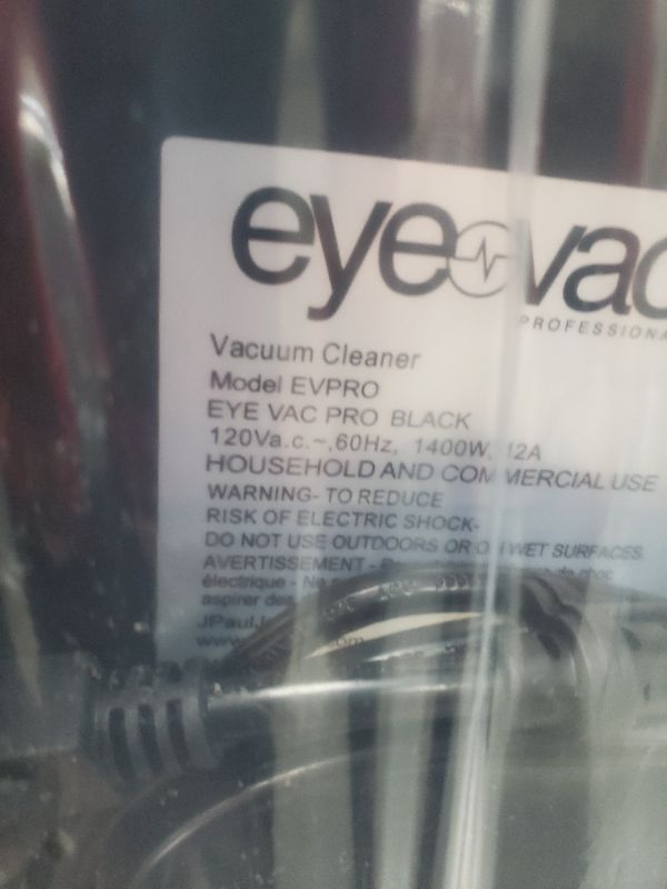 Photo 4 of EyeVac EVPRO Tuxedo Black Professional Touchless Vacuum Cleaner + Extra Reusable Exhaust Filter + Extra HEPA Pre-Motor Filter + Pre-Motor Flexible Mesh Filter Screen Accessories Bundle
