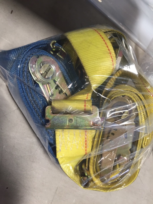 Photo 1 of Assorted E-Track Tie Down Straps 3 ct
**as is**
**no returns**