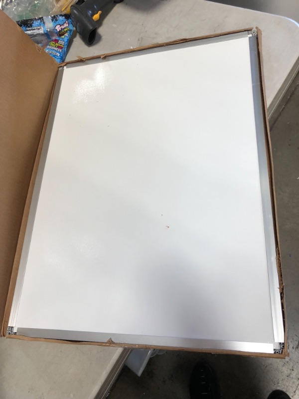 Photo 4 of Mead Dry Erase Board, Whiteboard / White Board, 24 x 18 Inches, Silver Finish Aluminum Frame (85355)
