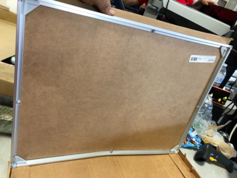 Photo 2 of Mead Dry Erase Board, Whiteboard / White Board, 24 x 18 Inches, Silver Finish Aluminum Frame (85355)
