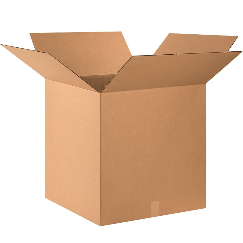 Photo 1 of Aviditi 242424 Corrugated Cardboard Box, 24" L x 24" W x 24" H, Kraft, for Shipping, Packing and Moving (Pack of 15)
