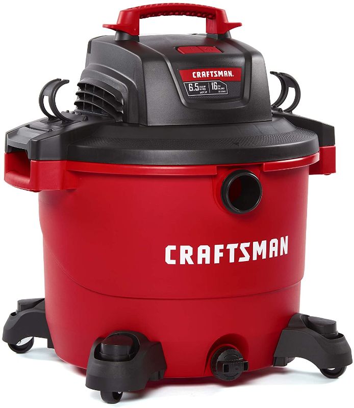 Photo 1 of CRAFTSMAN CMXEVBE17595 16 Gallon 6.5 Peak HP Wet/Dry Vac, Heavy-Duty Shop Vacuum with Attachments
