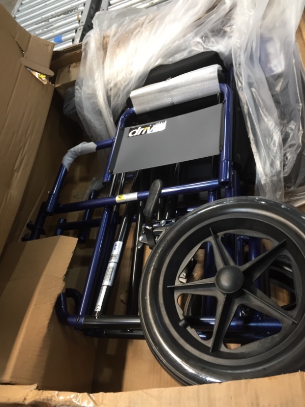 Photo 2 of Bariatric Heavy Duty Transport Wheelchair with Swing Away Footrest 22 Inch