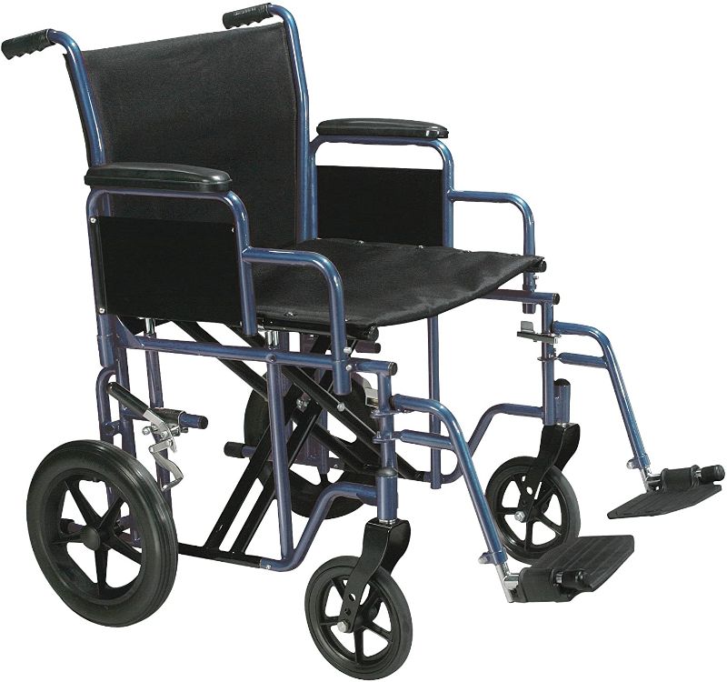 Photo 1 of Bariatric Heavy Duty Transport Wheelchair with Swing Away Footrest 22 Inch