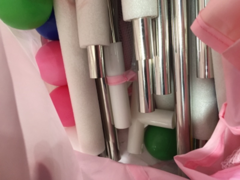 Photo 1 of FOLDABLE BABY PLAY PEN WITH RAINBOW BALLS, PINK
UNSURE OF SIZE
NOT BOXED!