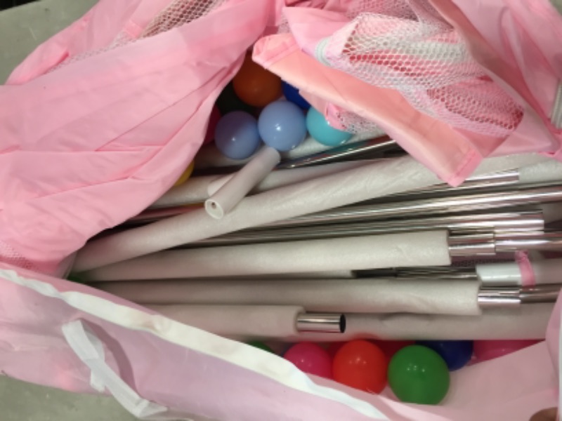 Photo 3 of FOLDABLE BABY PLAY PEN WITH RAINBOW BALLS, PINK
UNSURE OF SIZE
NOT BOXED!