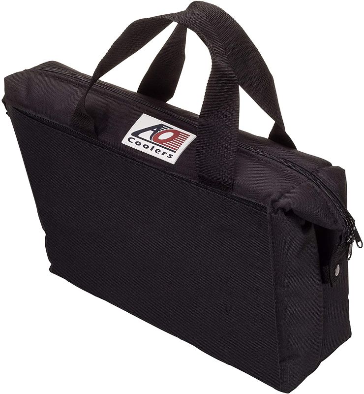 Photo 1 of AO Coolers - AO18MOTO Motorcycle Saddle Bags Soft Cooler (15-Can Capacity), Black
