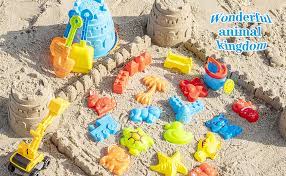 Photo 1 of Ayukawa 23 Pcs Beach Sand Toys ,Castle,Excavator,Watering can, Mold, Shovel,Outdoor Tool Kit for Kids, Toddlers
