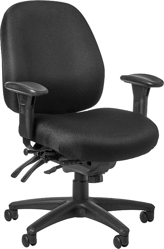 Photo 1 of Office Star Mid Back Multi Function Chair with Seat Slider, Ratchet Back Height Adjustment and Adjustable PU Padded Arms
PARTS ONLY: NO MANULE