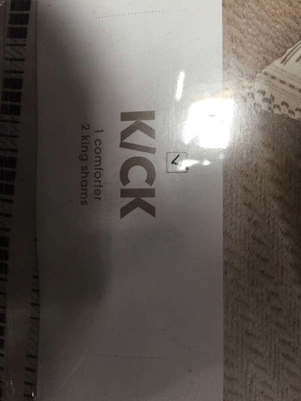 Photo 1 of INK+IVY Rhea 100% Cotton Comforter, Clipped Jacquard Stripes Modern Luxe All Season Down Alternative Bed Set, King/Cal King, Ivory/Charcoal 3 Piece &...
MISSING PILLOW CASES